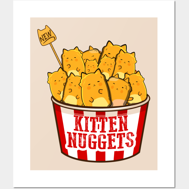 Adorable Kitten Nuggets Wall Art by 66designer99